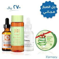 حمض الهيالورونيك 30 مل + جلو تونيك تونر مقشر 100 مل + سيروم فيتامين سي 30 مل + جل ملطف ومرطّب للصبار 300 مل مجانا حمض الهيالورونيك 30 مل + جلو تونيك تونر مقشر 100 مل + سيروم فيتامين سي 30 مل + جل ملطف ومرطّب للصبار 300 مل مجانا